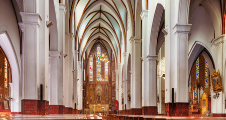 Interior of Saint Joseph Cathedral, Hanoi, Vietnamのeditorial素材