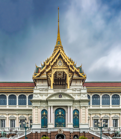 Bangkok, Thailand Dec 27, 2017: Facade, Chakri, Mahaprasad Hall, Grand Palace. It is complex of buildings in Bangkok which served as the official residence of the Kings of Thailand.のeditorial素材