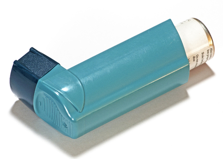 An Asthma Inhaler in the shape of a 'tick'の写真素材