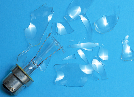 Smashed Light Bulbの写真素材