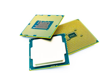 Isolated microchips close up