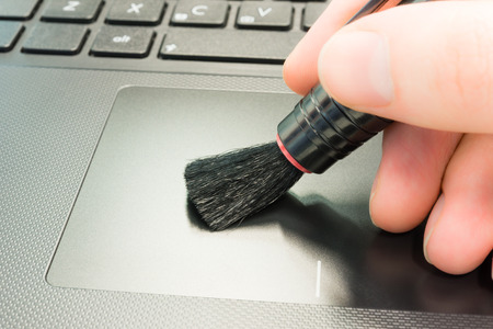 Cleaning the computerの写真素材