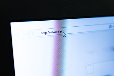 Internet on the computerの写真素材