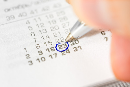 Mark the event in the calendarの写真素材