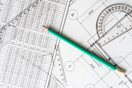 Workplace architect, tools for sketchingの写真素材