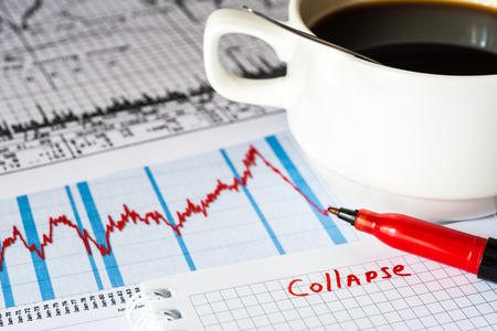 Stock market crash, analysis of the market dataの写真素材