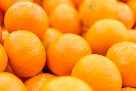 Tangerines with water dropの写真素材