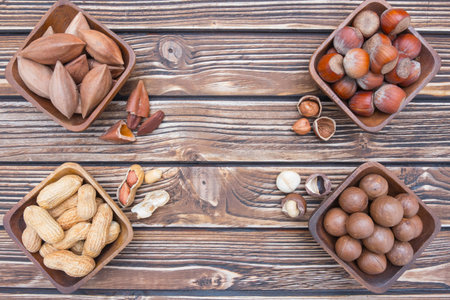 Various sorts of nuts collection