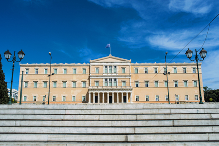 Greek parliament in Athens,Greeceのeditorial素材