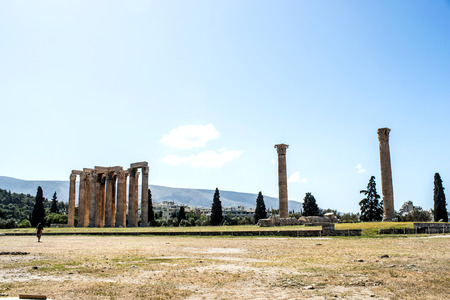 Temple of the Olympian Zeus in Athens, Greeceの写真素材