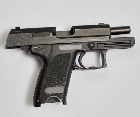 9 mm pistol gun.