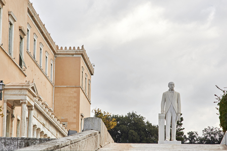  View of Greek parliament in Athens, Greece.の写真素材