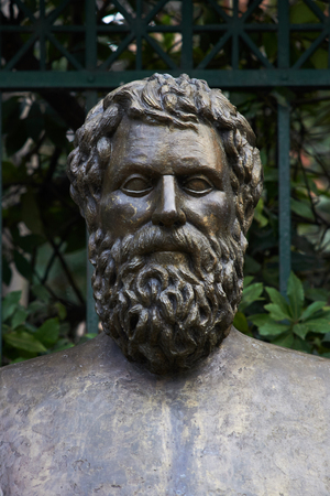 statue of ancient Greek poet Sofoklis in Athens. statue of ancient Greek poet Sofoklis in Athens.