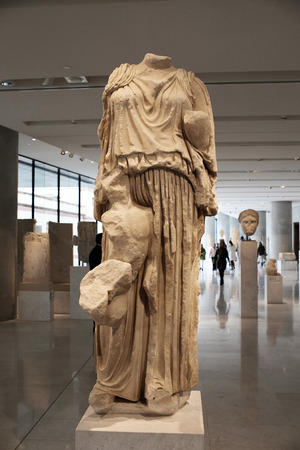 ATHENS, GREECE - DECEMBER 30, 2016: View of the Acropolis museum.のeditorial素材