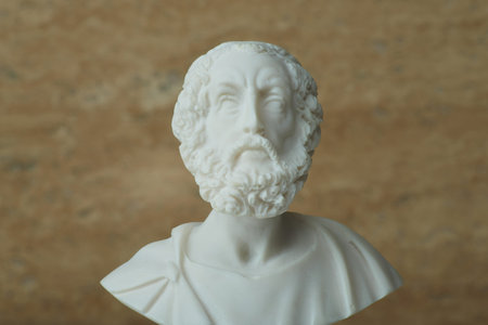 Statue of Homer,ancient greek poet.