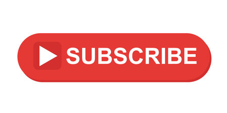 Subscribe flat vector button. Isolated subscribe red icon.