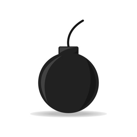 Bomb flat cartoon vector icon. Dynamite isolated illustration.のイラスト素材
