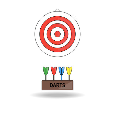 Target in flat style. Isolated vector, flat illustration.のイラスト素材