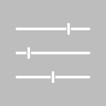 Flat volume slider icon. Equalizer music flat icon.のイラスト素材