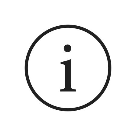 Info vector isolated flat icon, information sign symbol.のイラスト素材