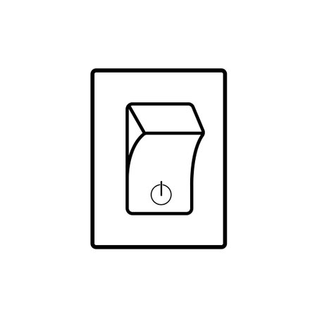 Linear switch off icon. Flat style vector isolated icon.