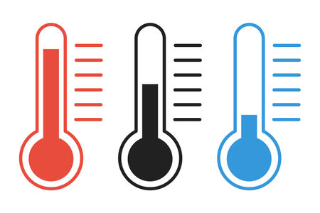 Thermometer vector isolated icon. Temperature symbol flat illustration.のイラスト素材