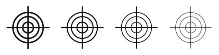 Target icon set. Vector isolated goal symbol on white background.のイラスト素材