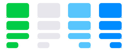 Chat bubble message. Vector sms template collection. EPS 10.のイラスト素材