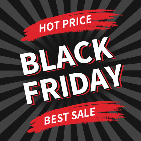 Black friday banner. Vector illustration. Holiday discount promo poster. EPS 10.のイラスト素材