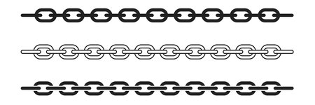 Chain vector icon set. Chains link illustration on white background. EPS 10.