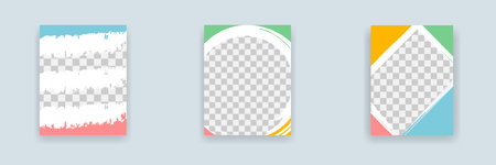 Geometric background collection. Abstract backdrop template set.のイラスト素材