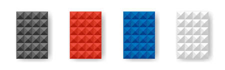 Ribbon label set on white background. Vector illustration. Ribbons banners collection.のイラスト素材