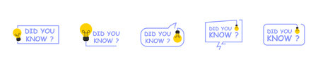 Did you know sign. Did you know speech bubble. Vector illustration.のイラスト素材