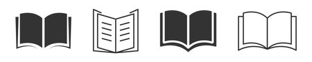 Open books icon set. Set of book icons. Vector illustration.のイラスト素材
