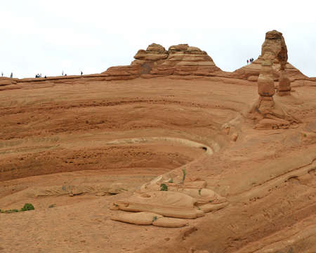 bowl near delicate archの写真素材