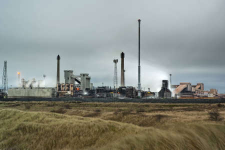 Redcar, UK, 13th December 2009 - Corus Steelworks mothballed in 2010 with loss of  thousands of jobs.のeditorial素材
