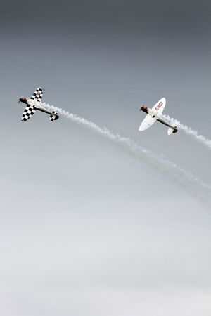 Acrobatics at air showの写真素材