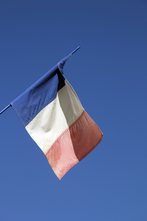French flag and skyの写真素材