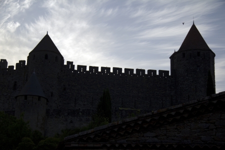 Battlements against the lightのeditorial素材