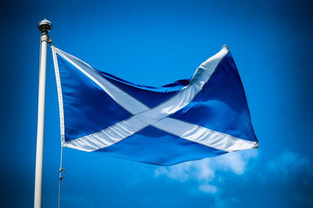 Scottish flagの写真素材