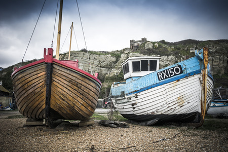 Hastings fishing boatsの写真素材