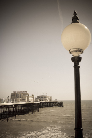 Vintage seaside sceneの写真素材