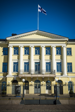 Office of the president of Finland in the capital Helsinkiの写真素材