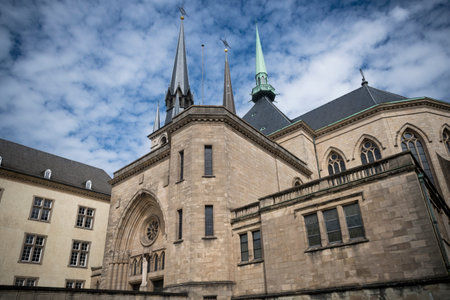 Luxembourg Notre-Dame Cathedral in centre of the capitalの写真素材