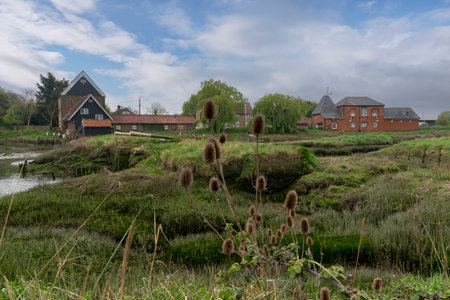 Rural view of Battlesbridge in Essex in southern Englandの写真素材