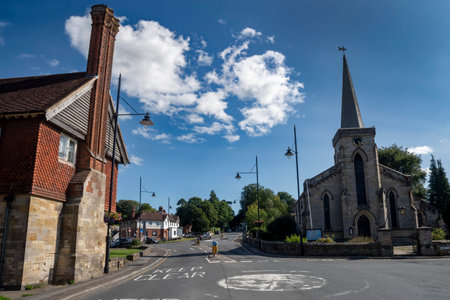Sussex village Forest Row in sunshineの写真素材