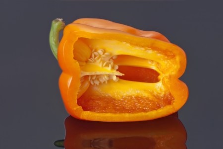 yellow bell pepperの写真素材