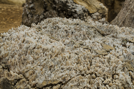 CRETE, GREECE - November, 2017: Close-up relief of the natural stone at the Palace in Knossos. Knossos palace is the largest archaeological site on Crete of the Minoan civilization and cultureのeditorial素材