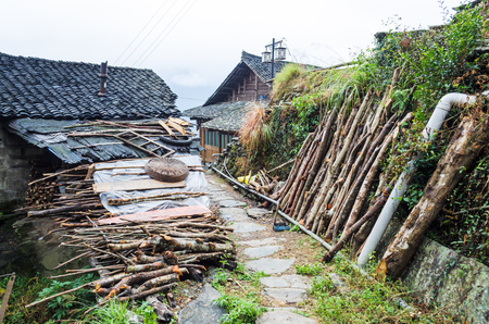 Traditional Chinese village of Longsheng, Guangxi province, China.の写真素材