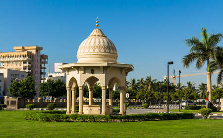 Salalah, Oman - November 12, 2017: Fountain and number of taps water for ritual ablutions near the Sultan Qaboos Mosque in Salalah, Sultanate of Omanのeditorial素材